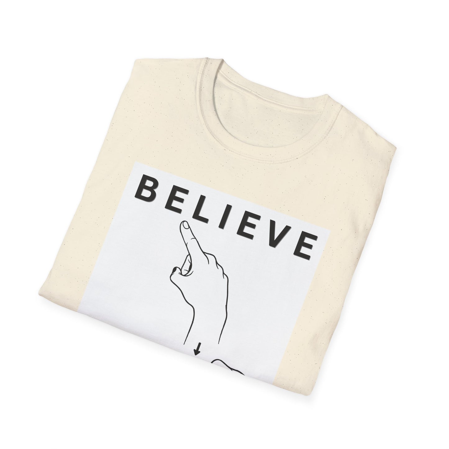 Believe Minimalist T‑Shirt — Inspirational Hand‑Line Art Tee