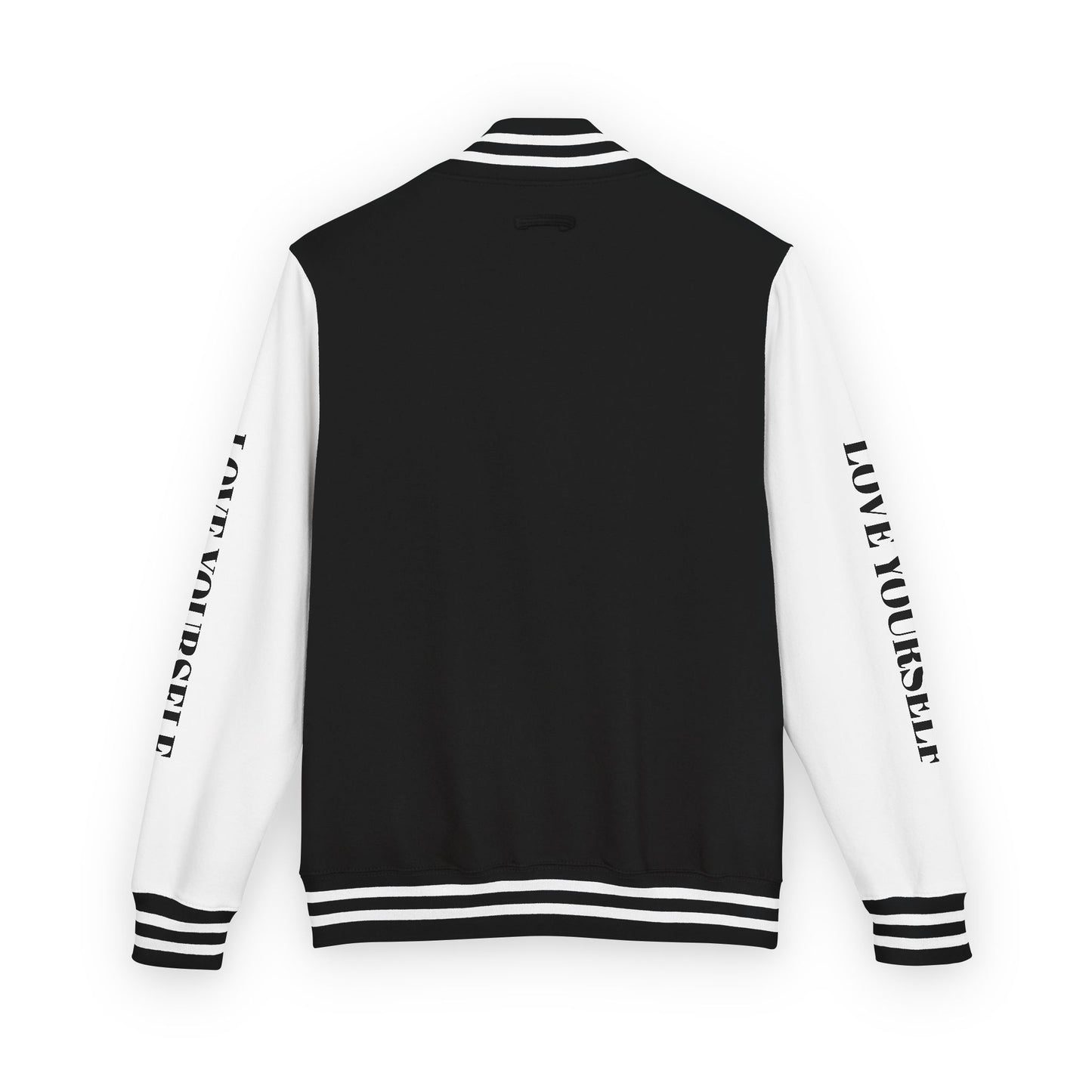 Letterman Jacket — 'Love Yourself' Black & White Varsity Jacket
