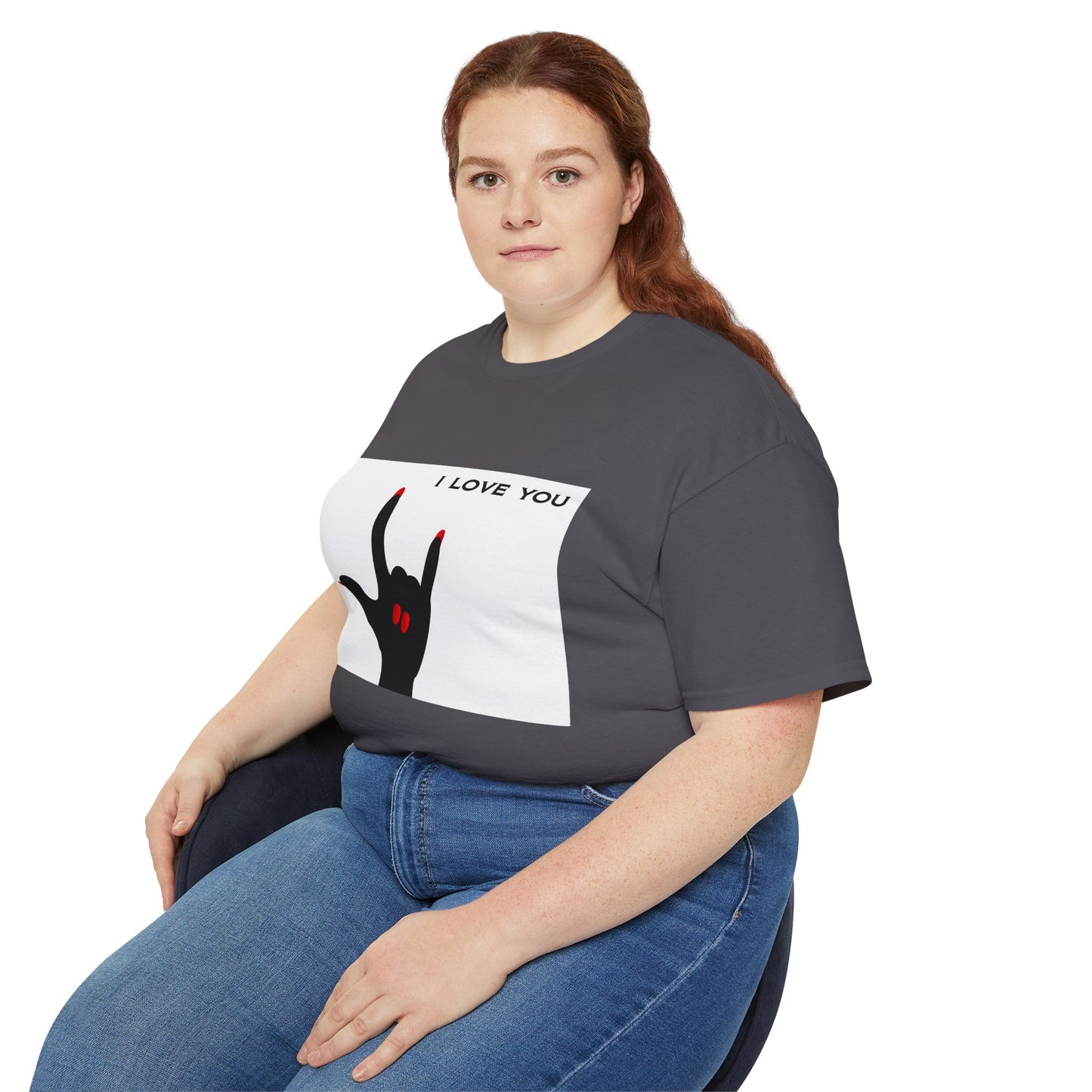 Unisex Ultra Cotton Tee "I LOVE YOU" Sign Language Hand