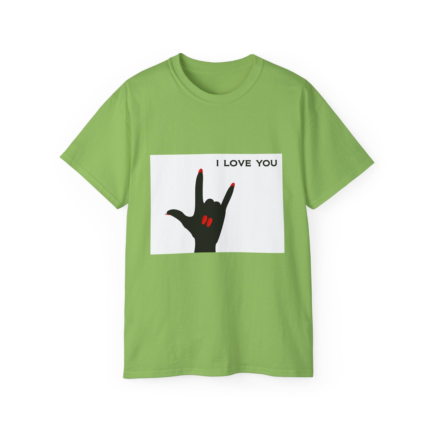 Unisex Ultra Cotton Tee "I LOVE YOU" Sign Language Hand