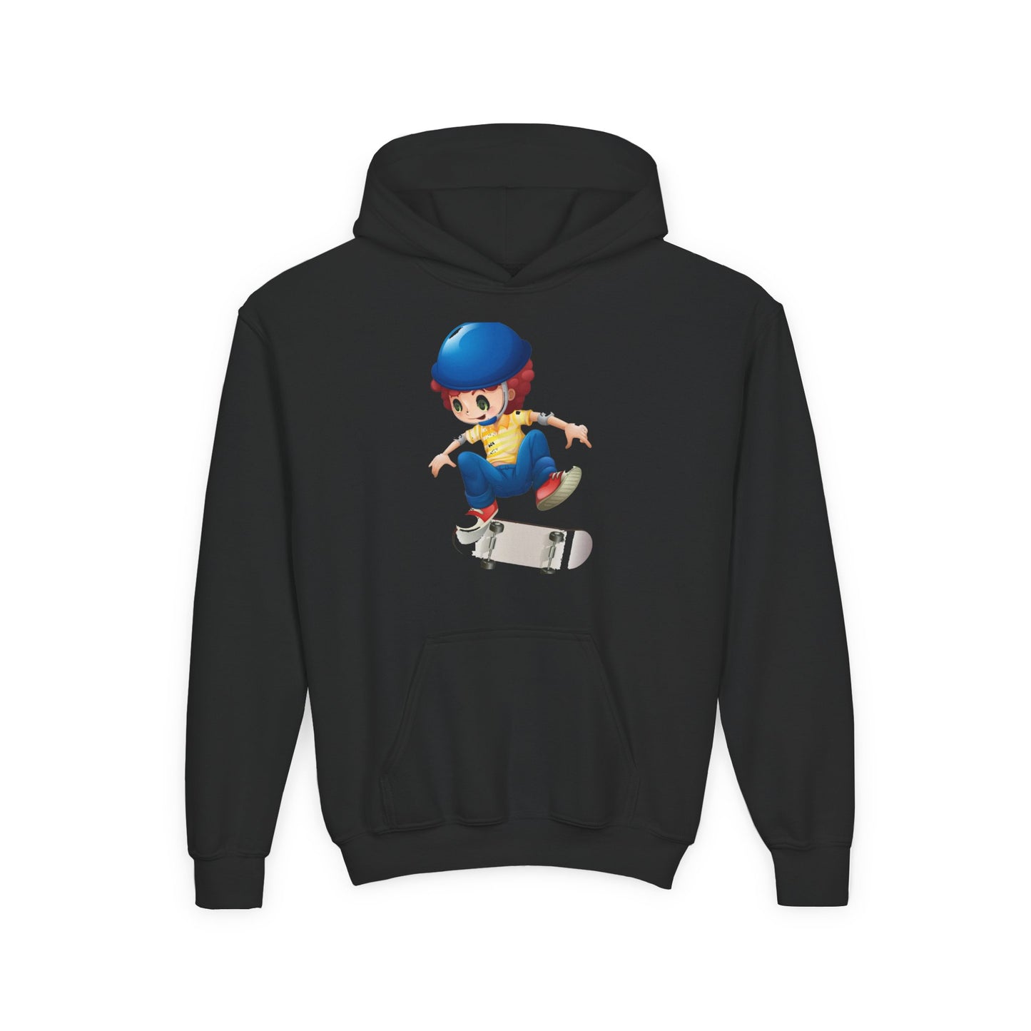 Skateboarding Youth Hoodie - Cool Graphic Sweatshirt for Kids, Perfect for Skate Lovers, Birthdays, Casual Wear, Gift Idea