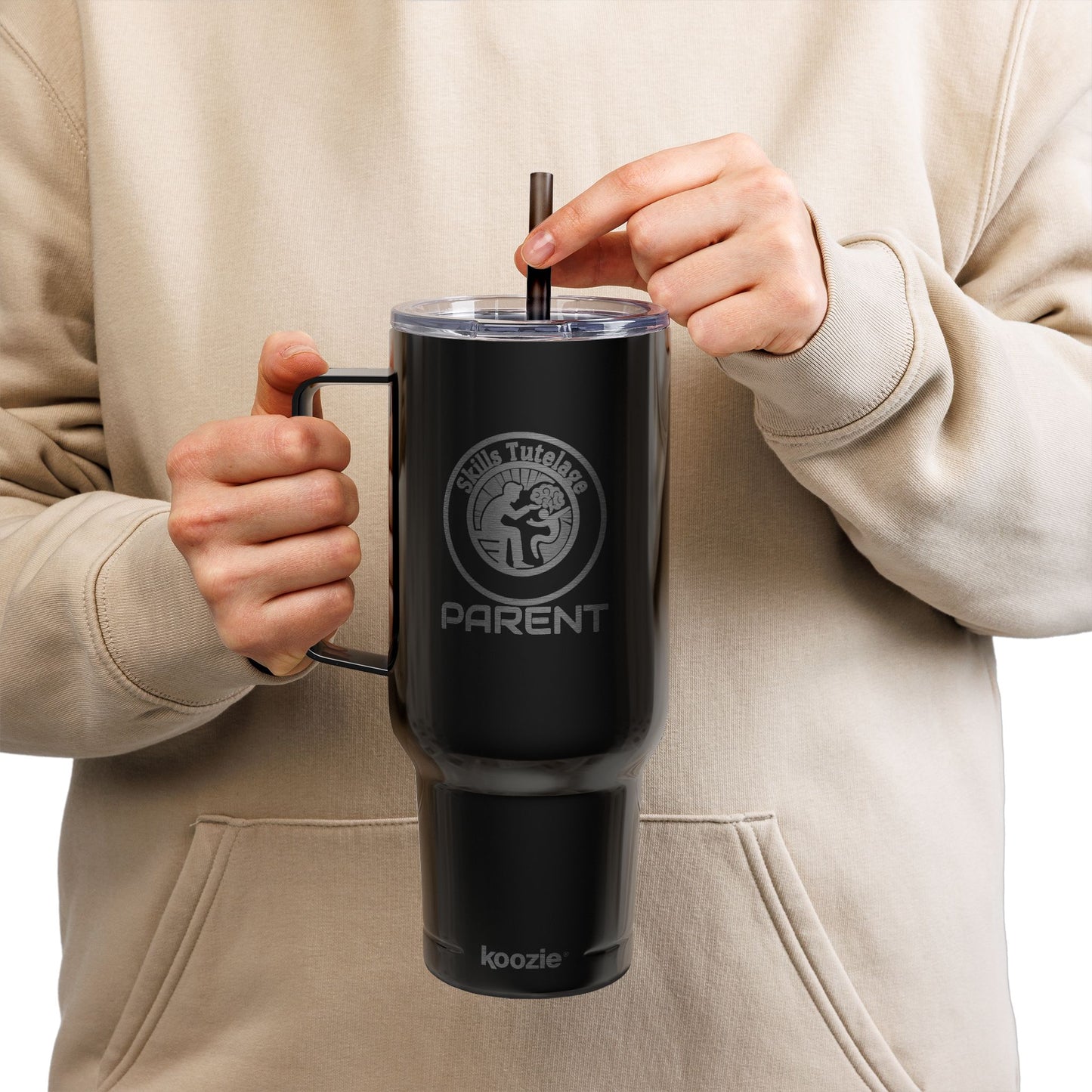 Insulated Tumbler for Active Parents | Engraved Water Bottle, Travel Mug, Personalized Drinkware, Fitness Accessory, Gift for Moms and Dads