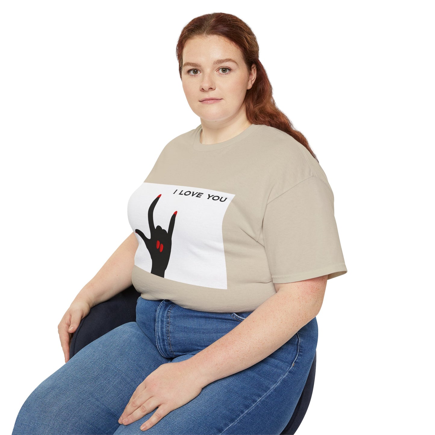 Unisex Ultra Cotton Tee "I LOVE YOU" Sign Language Hand