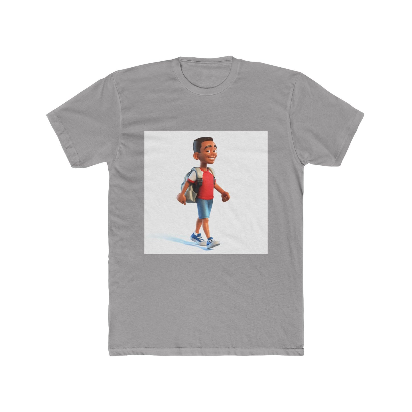 Young School Boy - Unisex Cotton Crew Tee