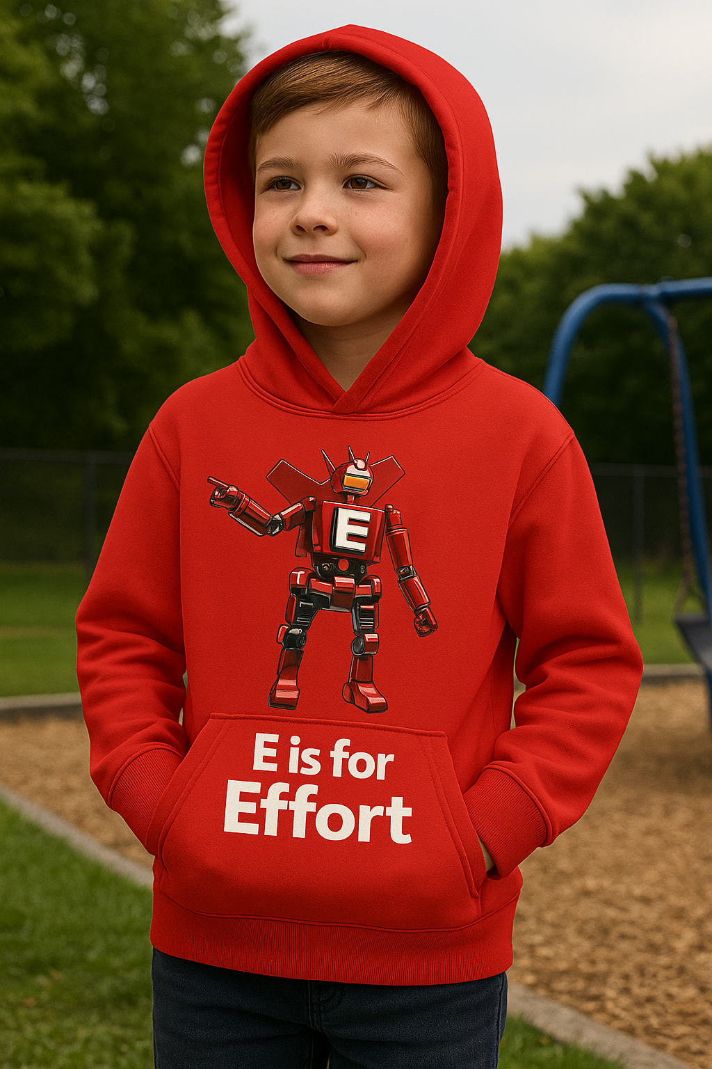 Youth Robot Graphic Hoodie, Cool Sweatshirt for Kids, Trendy Gift for Teens, Gaming Apparel, Casual Wear, Birthday Gift