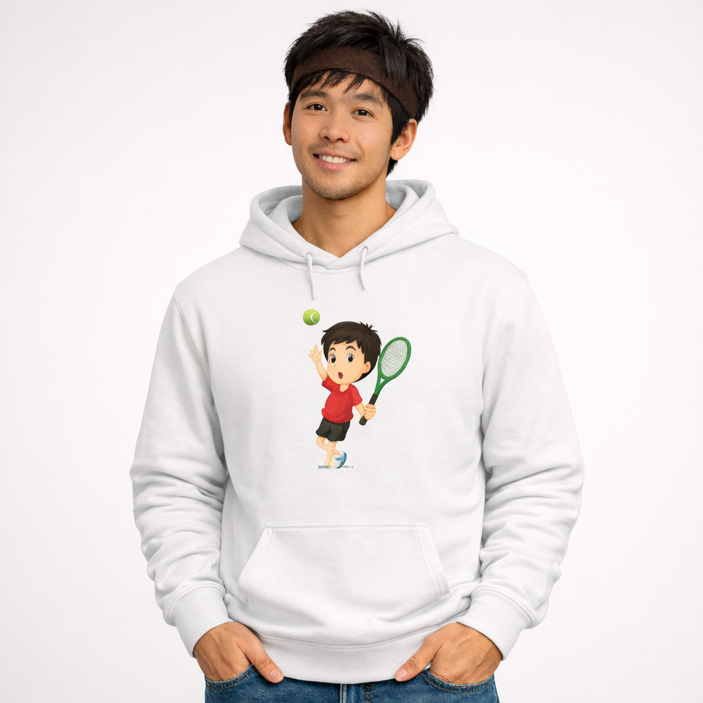 Youth Tennis Hoodie - Activewear Sweatshirt for Kids, Sports Hoodie, Birthday Gift, Tennis Lover Apparel, Cozy Youth Top