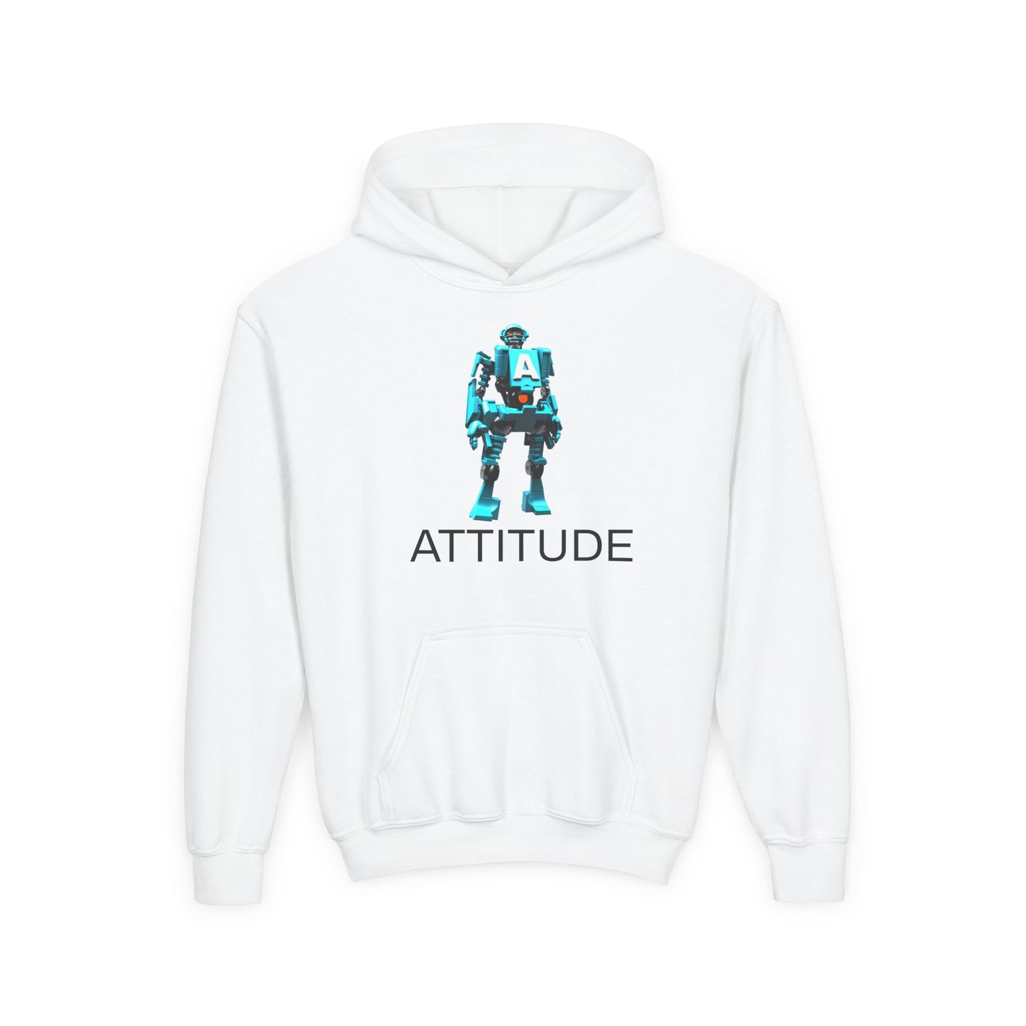 Skills Tutelage Unisex Robot Attitude Hoodie, Cool Sweatshirt, Gift for Teens, Fun Casual Wear, Birthday Present, Graphic Hoodie