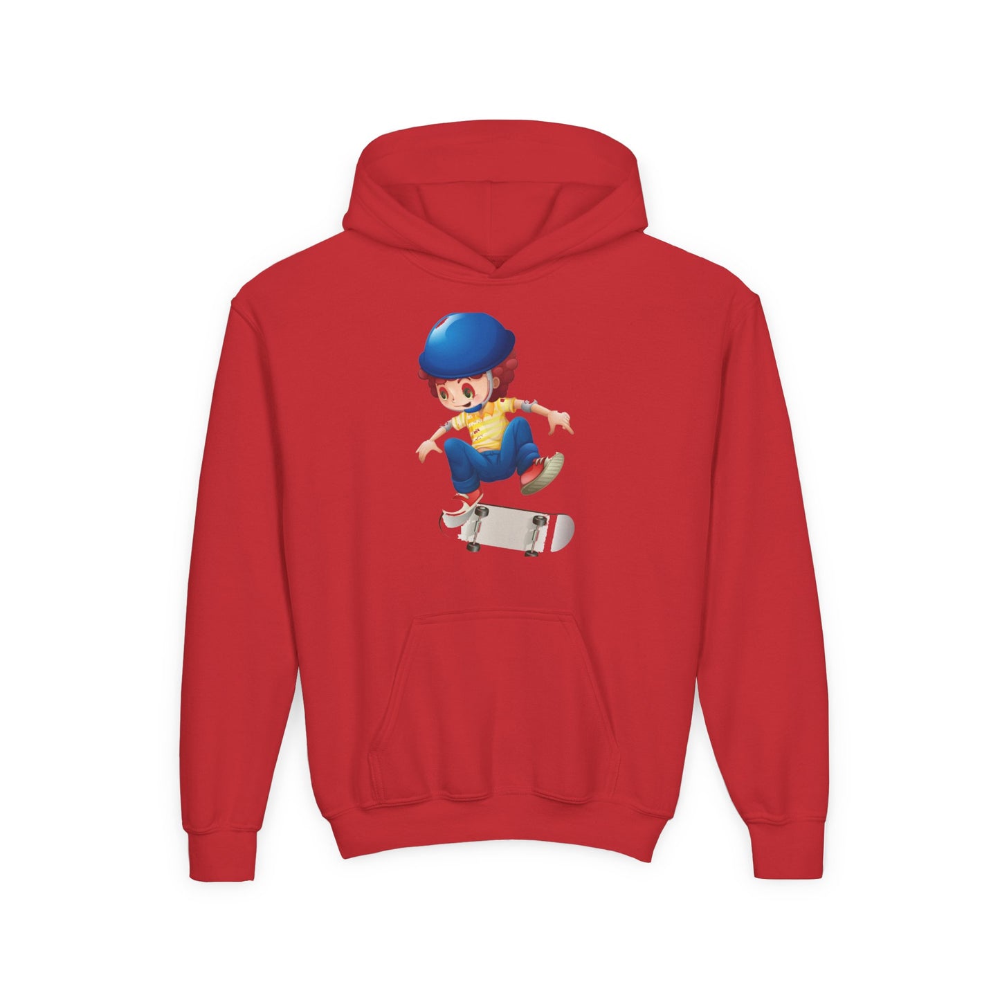 Skateboarding Youth Hoodie - Cool Graphic Sweatshirt for Kids, Perfect for Skate Lovers, Birthdays, Casual Wear, Gift Idea