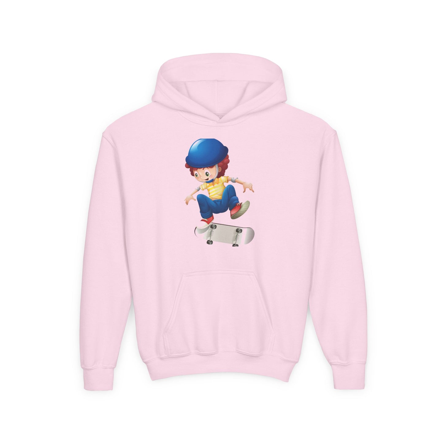 Skateboarding Youth Hoodie - Cool Graphic Sweatshirt for Kids, Perfect for Skate Lovers, Birthdays, Casual Wear, Gift Idea
