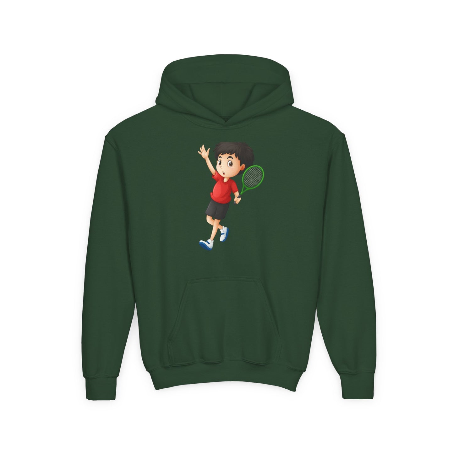 Youth Tennis Hoodie - Activewear Sweatshirt for Kids, Sports Hoodie, Birthday Gift, Tennis Lover Apparel, Cozy Youth Top