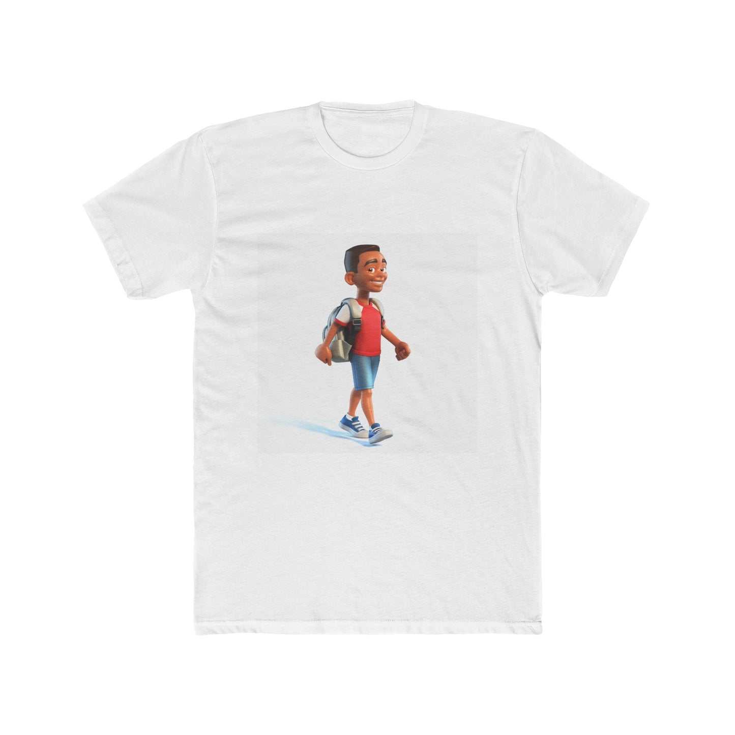 Young School Boy - Unisex Cotton Crew Tee
