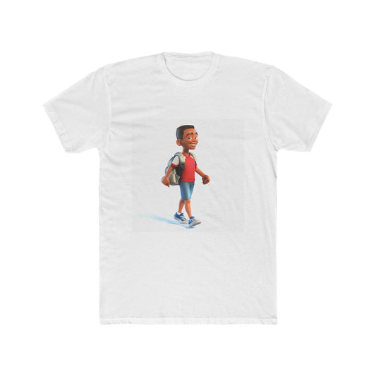 Young School Boy - Unisex Cotton Crew Tee