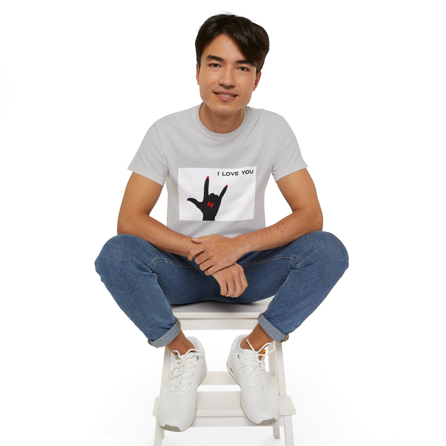 Unisex Ultra Cotton Tee "I LOVE YOU" Sign Language Hand