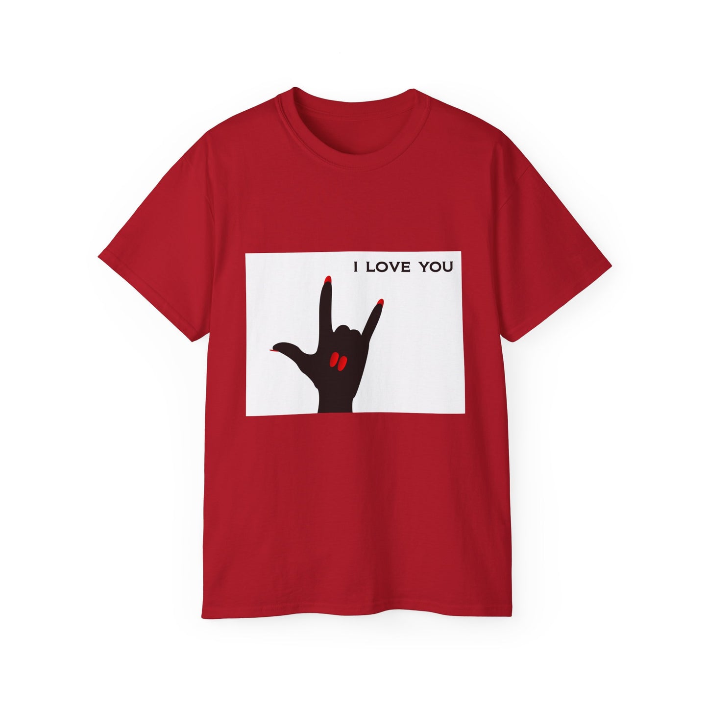 Unisex Ultra Cotton Tee "I LOVE YOU" Sign Language Hand