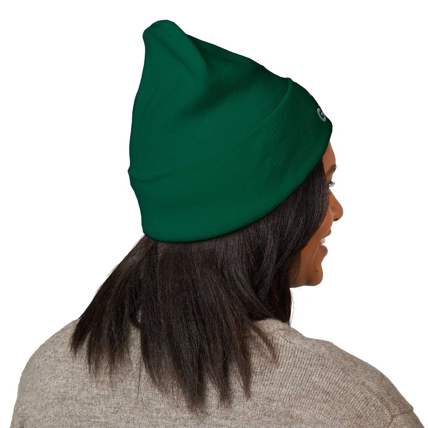 THE GOAT Embroidered Cuffed Beanie — Classic Knit Winter Hat