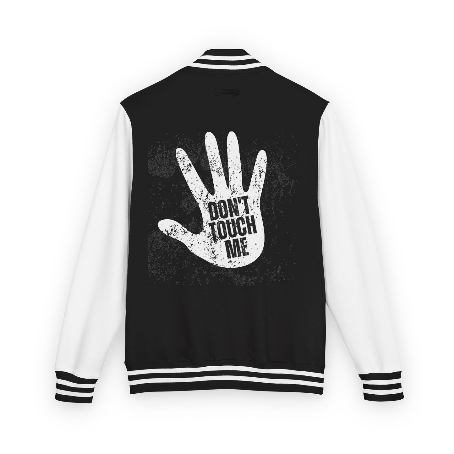 Letterman Jacket — "Don’t Touch Me" Palm Print Varsity Jacket