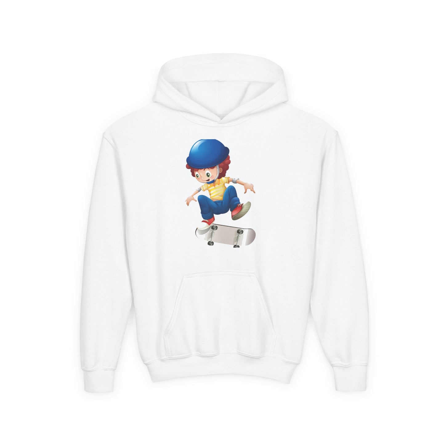 Skateboarding Youth Hoodie - Cool Graphic Sweatshirt for Kids, Perfect for Skate Lovers, Birthdays, Casual Wear, Gift Idea
