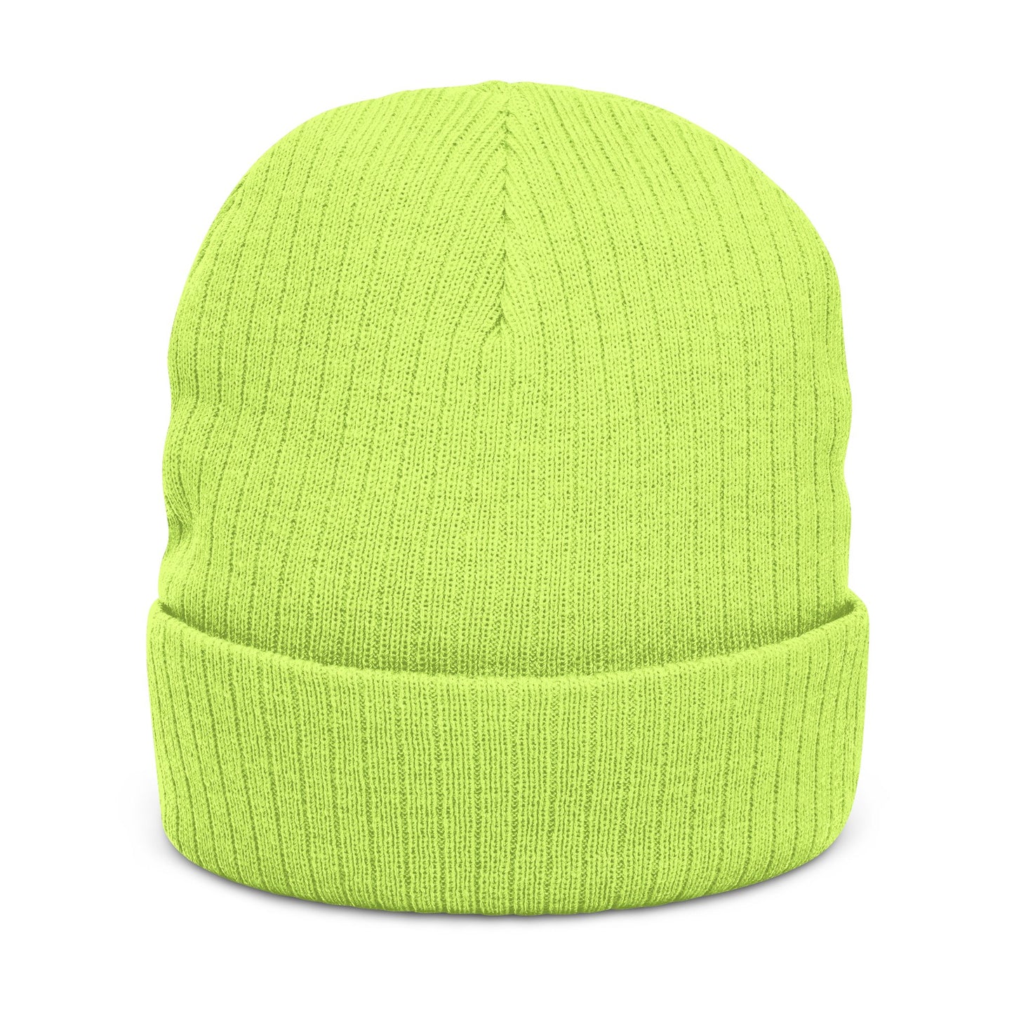 I Believe Ribbed Knit Beanie – Embroidered Cuffed Winter Hat