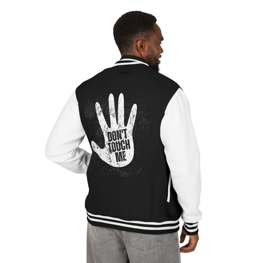 Letterman Jacket — "Don’t Touch Me" Palm Print Varsity Jacket