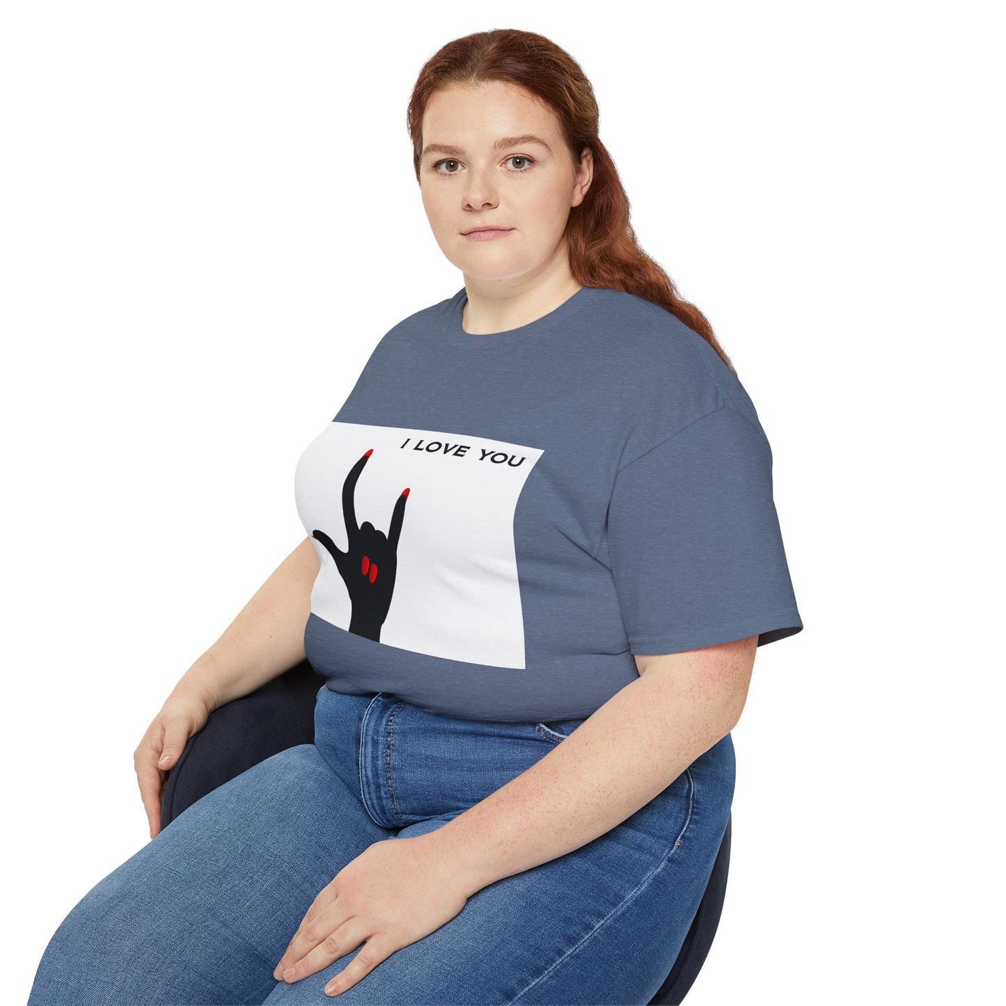 Unisex Ultra Cotton Tee "I LOVE YOU" Sign Language Hand