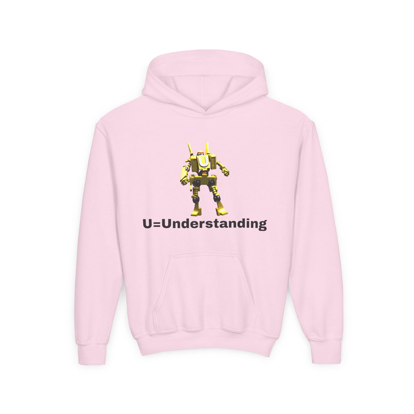 Unisex Robot U=  Understanding Hoodie, Sweatshirt, Graphic Pullover, Casual Wear, Gift for Boys and Girls, School Spirit Apparel