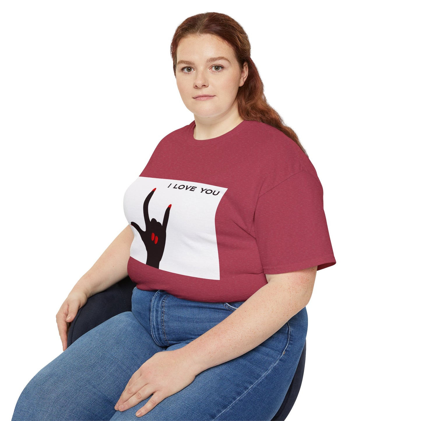 Unisex Ultra Cotton Tee "I LOVE YOU" Sign Language Hand