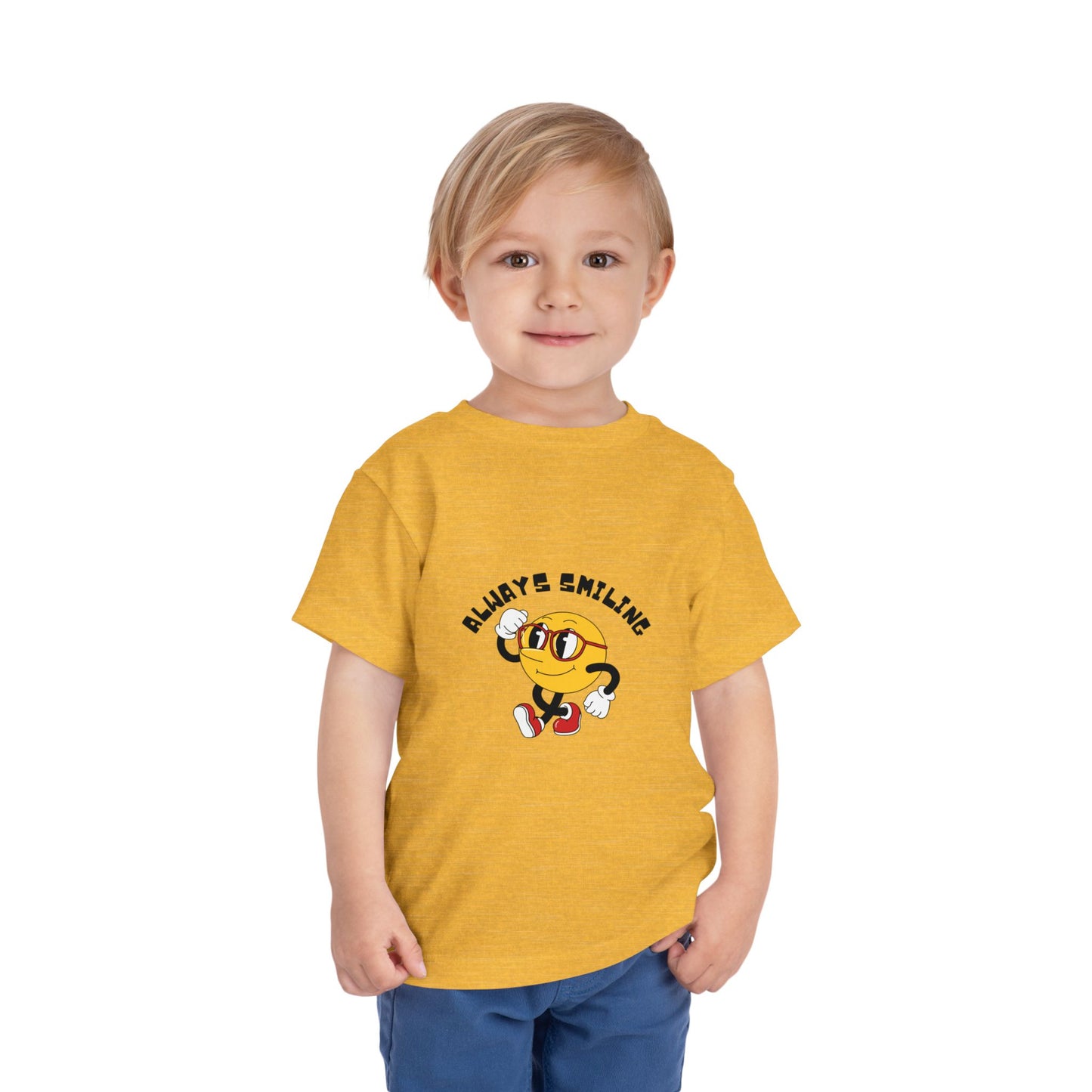 Always Smiling Toddler Tee, Cute Kids Shirt, Fun Toddler Apparel, Birthday Gift, Everyday Wear, Cheerful Kids Clothing