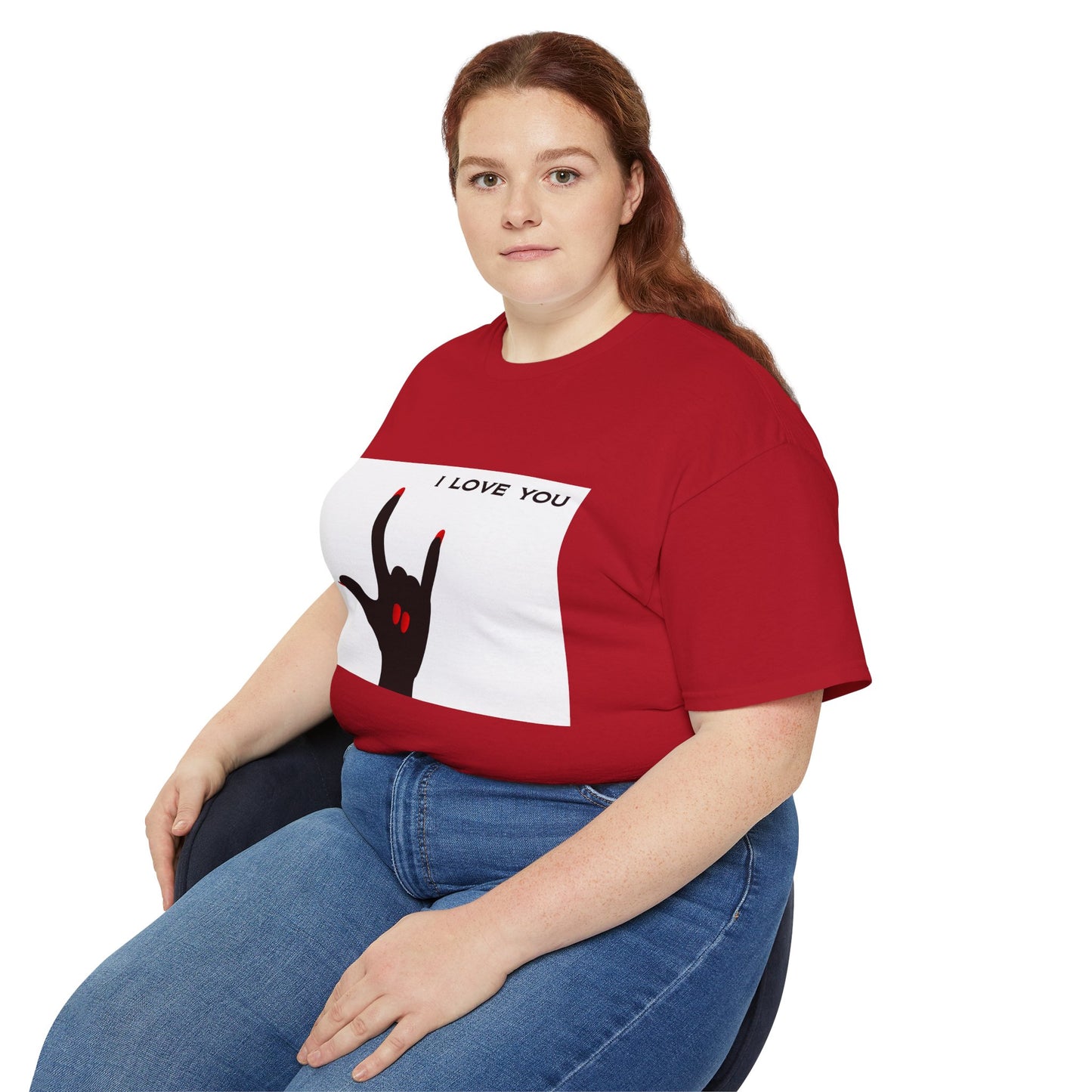 Unisex Ultra Cotton Tee "I LOVE YOU" Sign Language Hand