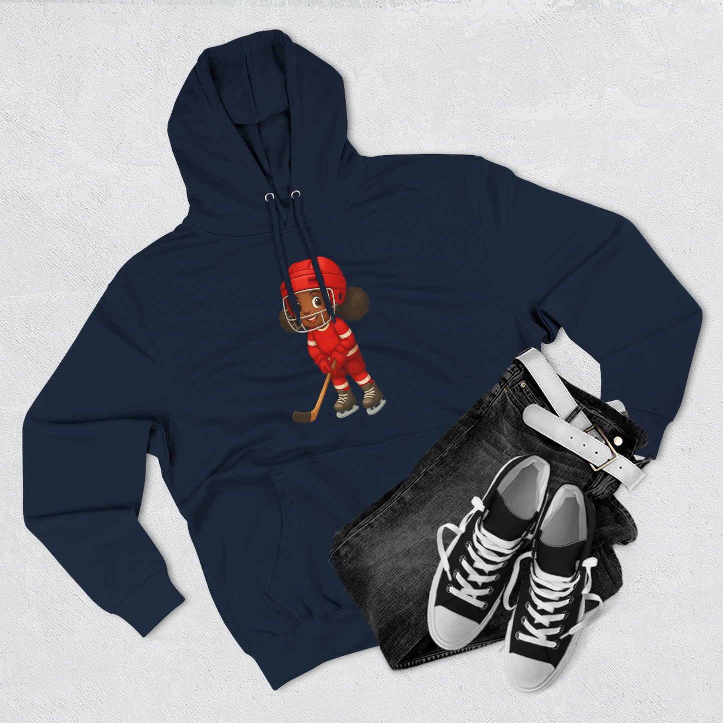 Cute Hockey Kid Fleece Hoodie, Funny Sports Apparel, Gift for Hockey Lovers, Winter Warmth, Kids' Hoodie