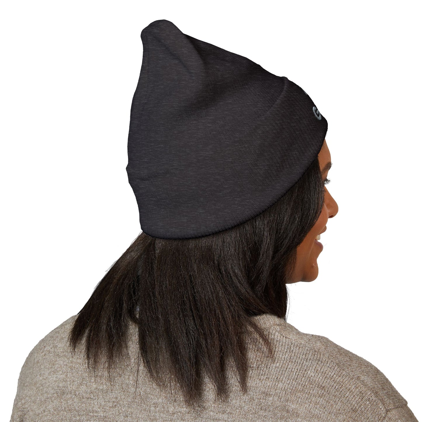 THE GOAT Embroidered Cuffed Beanie — Classic Knit Winter Hat