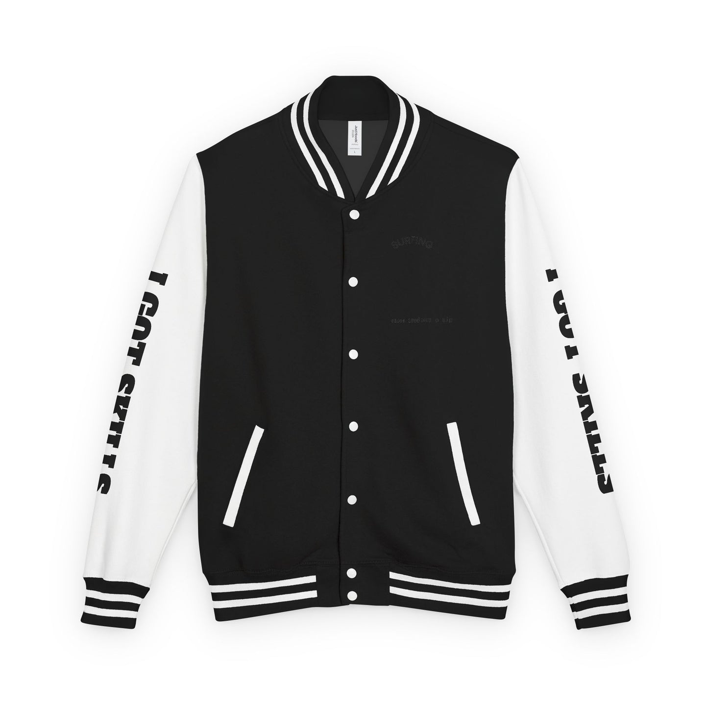Letterman Jacket — Retro Blue Robot 'Tutelage' Varsity Jacket