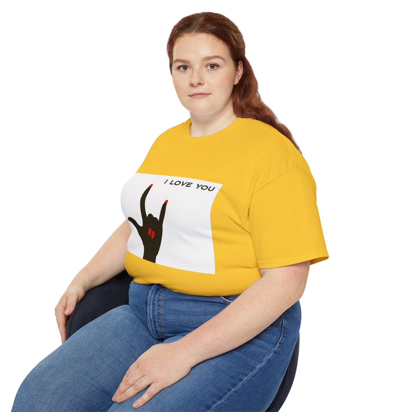 Unisex Ultra Cotton Tee "I LOVE YOU" Sign Language Hand