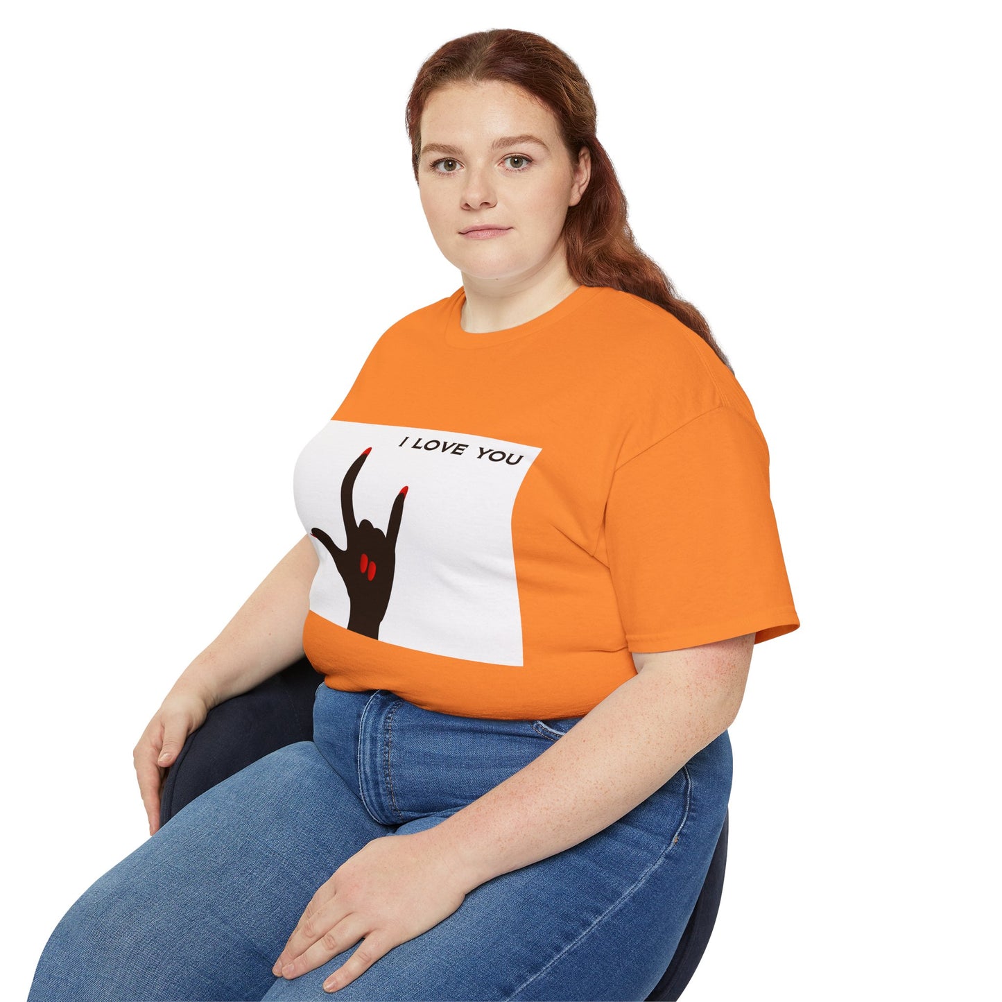 Unisex Ultra Cotton Tee "I LOVE YOU" Sign Language Hand