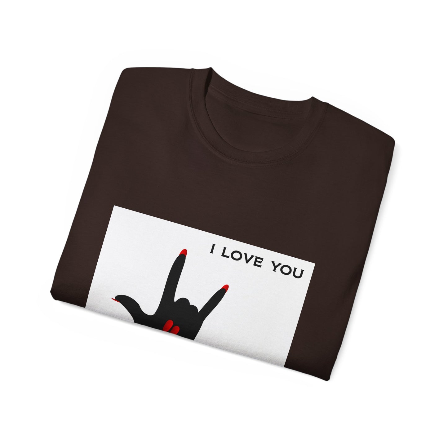 Unisex Ultra Cotton Tee "I LOVE YOU" Sign Language Hand