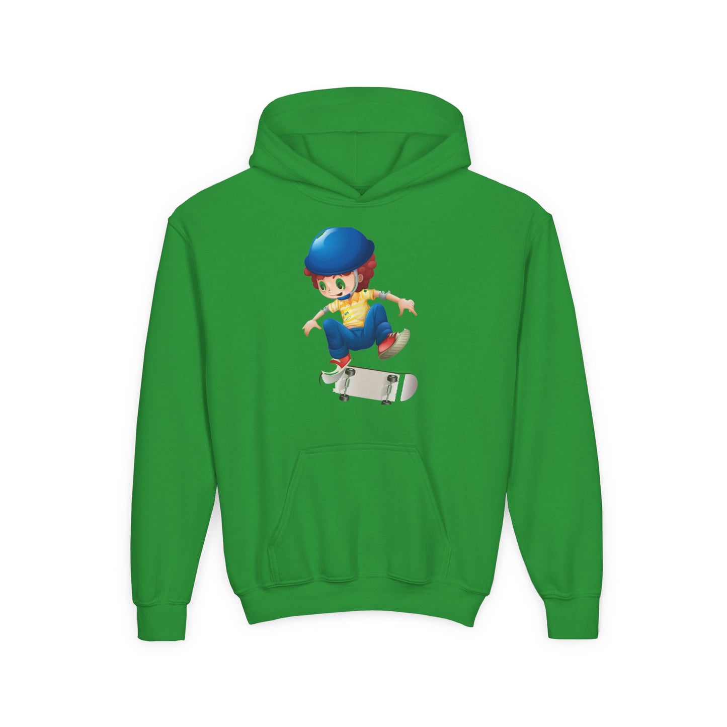 Skateboarding Youth Hoodie - Cool Graphic Sweatshirt for Kids, Perfect for Skate Lovers, Birthdays, Casual Wear, Gift Idea