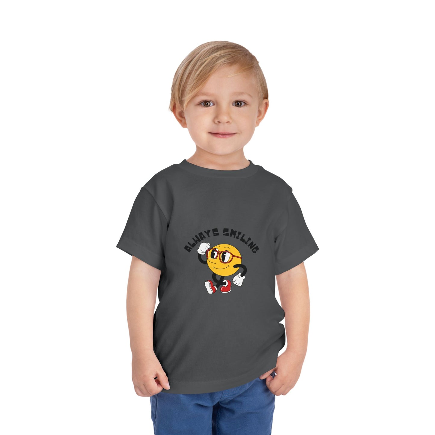 Always Smiling Toddler Tee, Cute Kids Shirt, Fun Toddler Apparel, Birthday Gift, Everyday Wear, Cheerful Kids Clothing