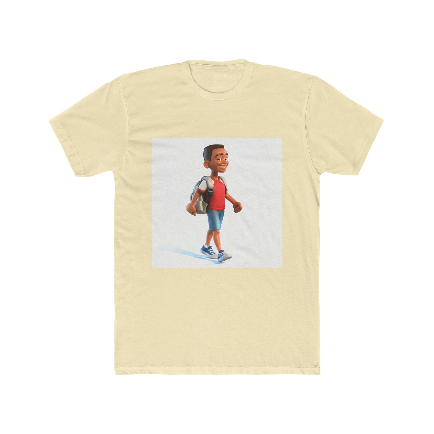 Young School Boy - Unisex Cotton Crew Tee