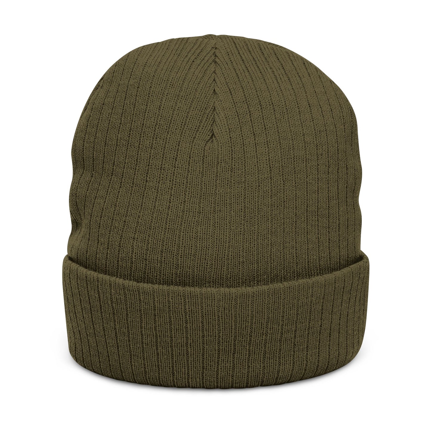 I Believe Ribbed Knit Beanie – Embroidered Cuffed Winter Hat