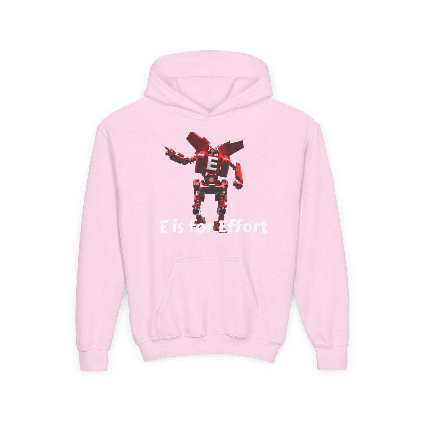 Unisex E= Effort Robot Graphic Hoodie, Cool Sweatshirt , Trendy Gift for Teens, Gaming Apparel, Casual Wear, Birthday Gift