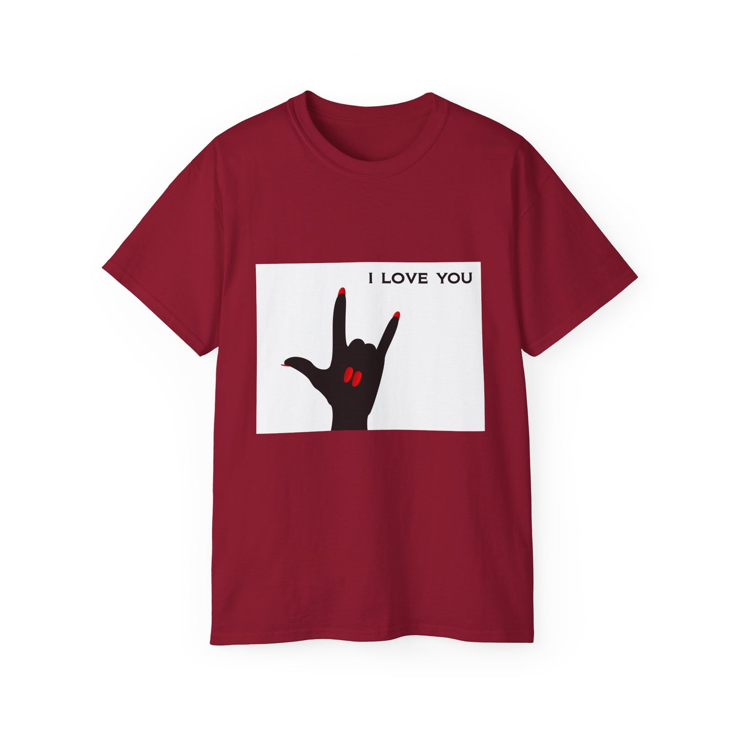 Unisex Ultra Cotton Tee "I LOVE YOU" Sign Language Hand