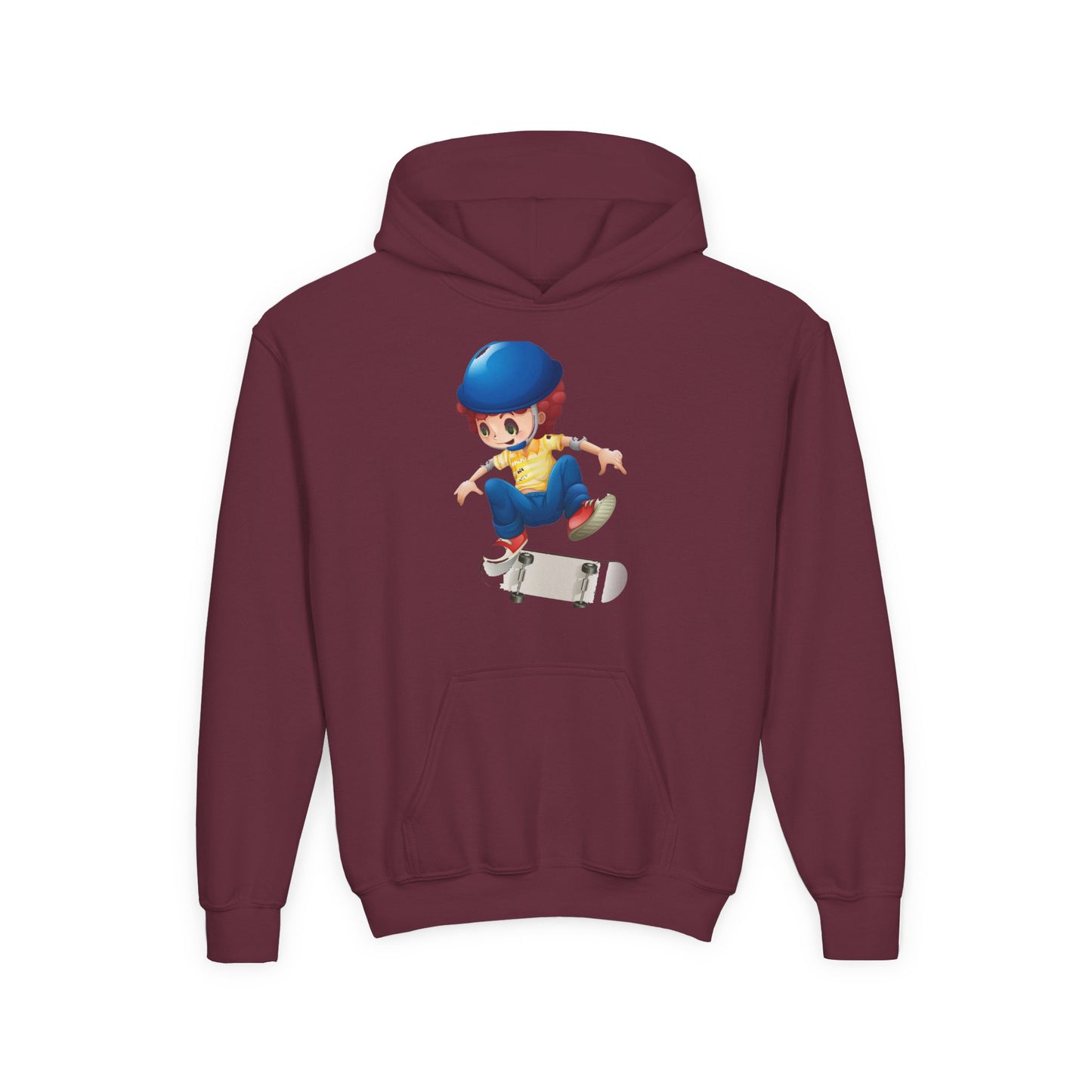 Skateboarding Youth Hoodie - Cool Graphic Sweatshirt for Kids, Perfect for Skate Lovers, Birthdays, Casual Wear, Gift Idea