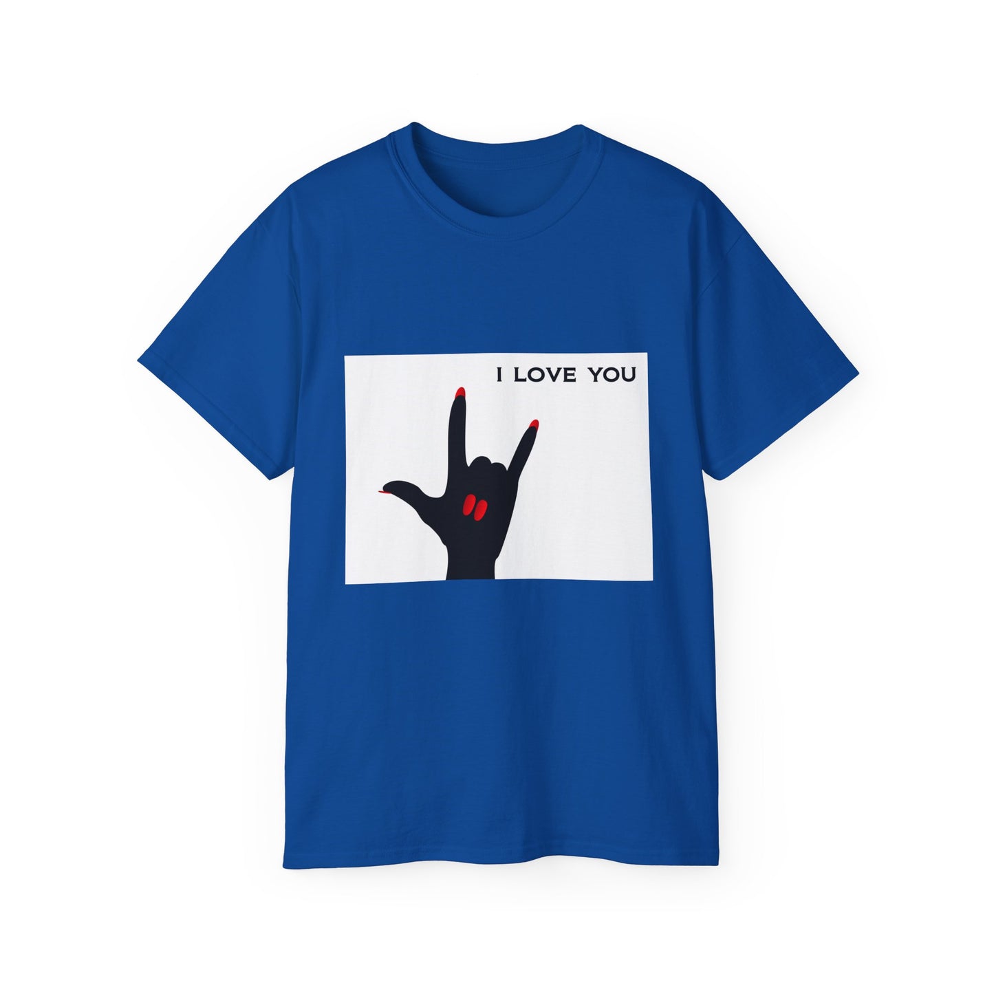 Unisex Ultra Cotton Tee "I LOVE YOU" Sign Language Hand