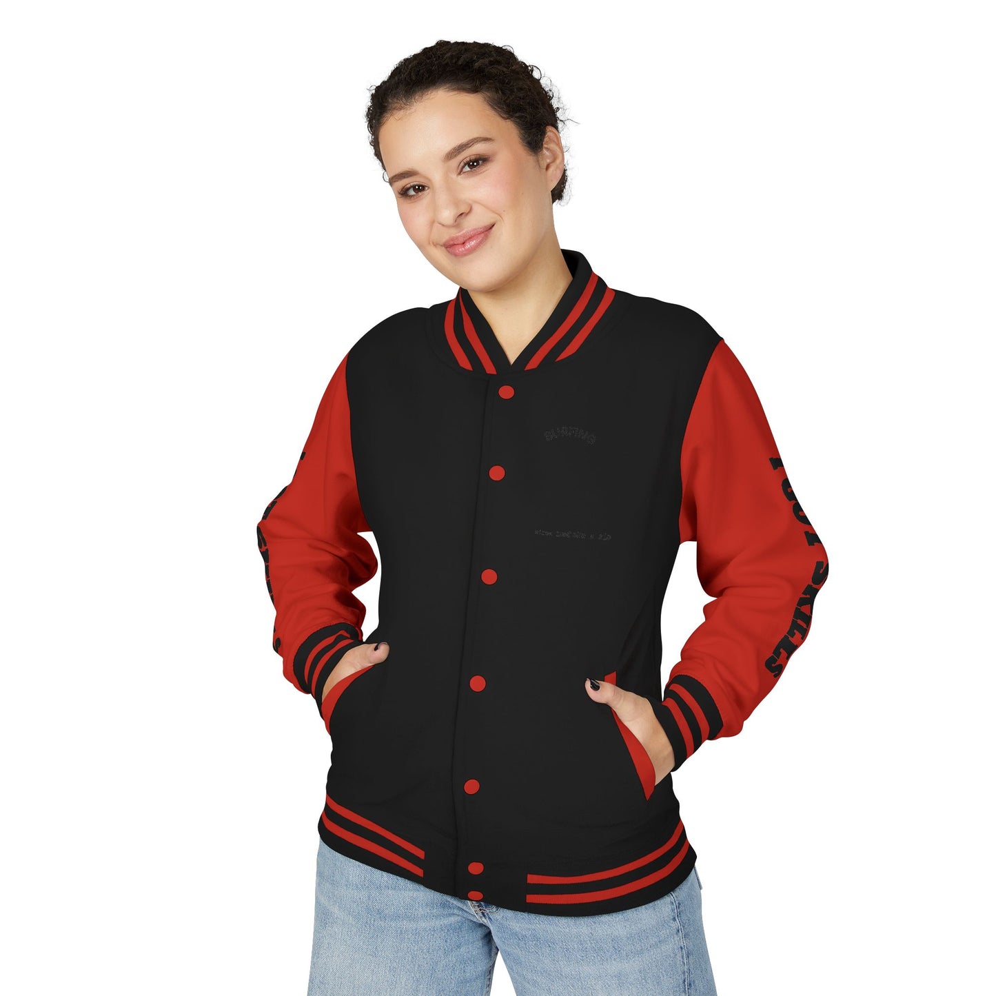 Letterman Jacket — Retro Blue Robot 'Tutelage' Varsity Jacket
