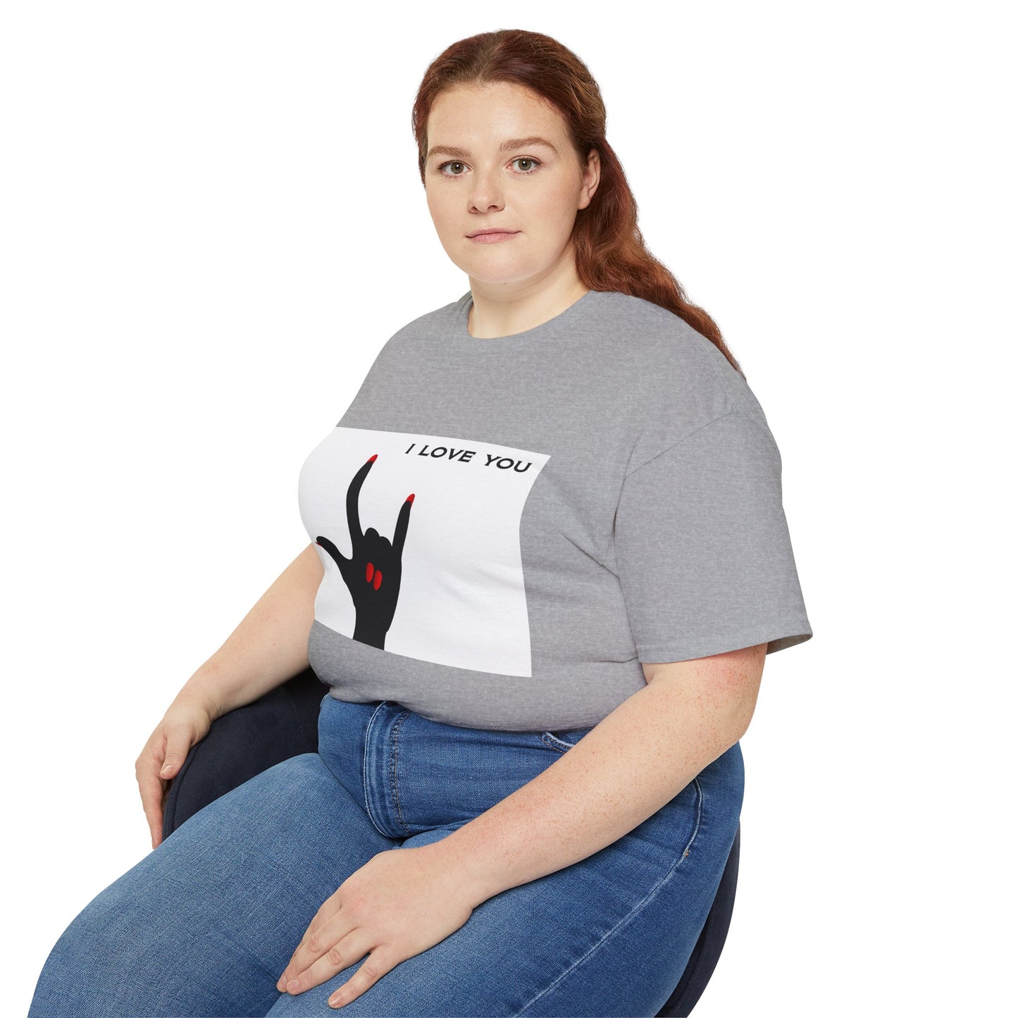 Unisex Ultra Cotton Tee "I LOVE YOU" Sign Language Hand