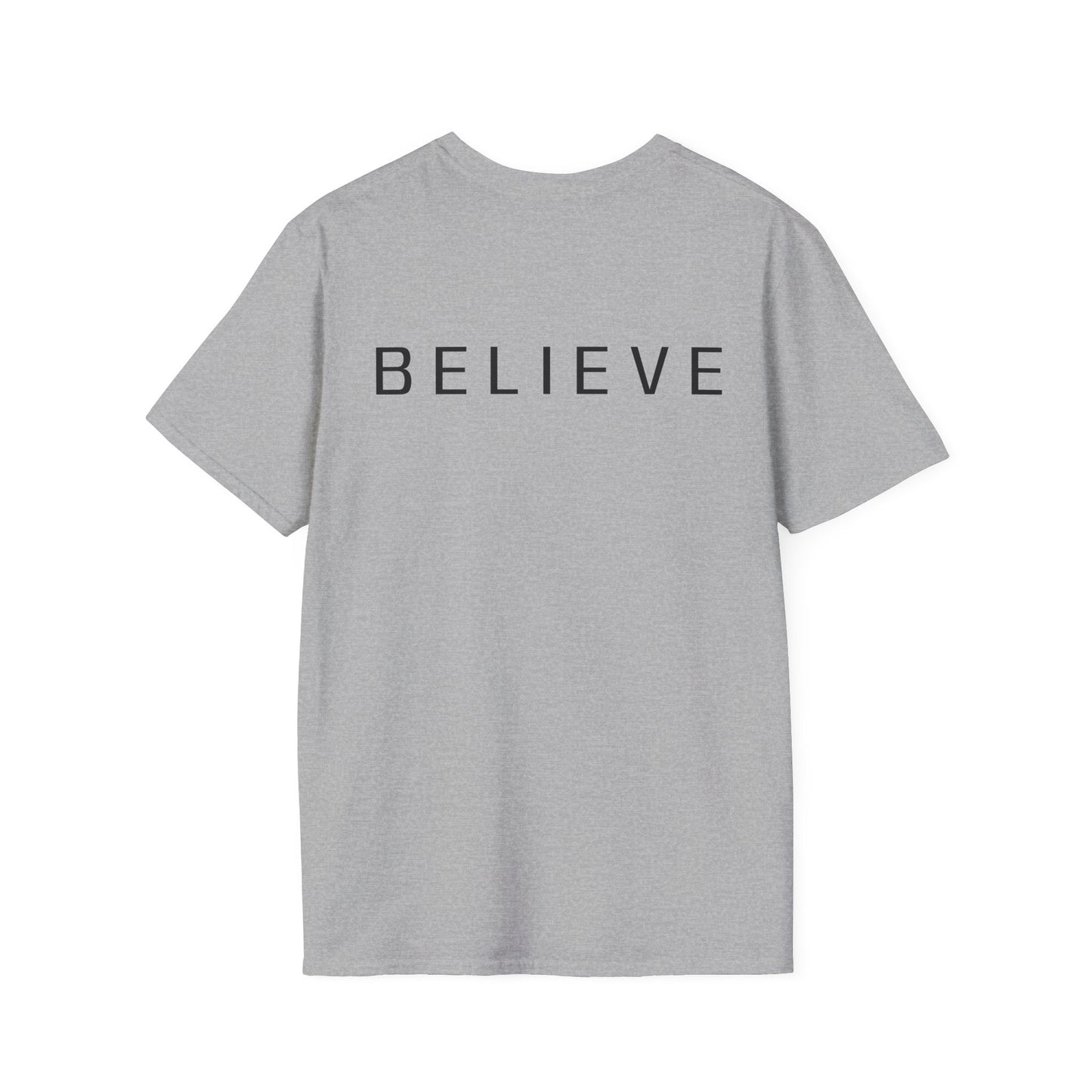Believe Minimalist T‑Shirt — Inspirational Hand‑Line Art Tee