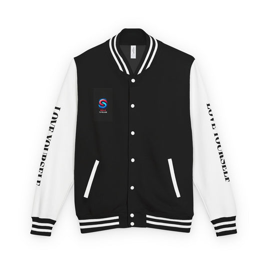 Letterman Jacket — 'Love Yourself' Black & White Varsity Jacket