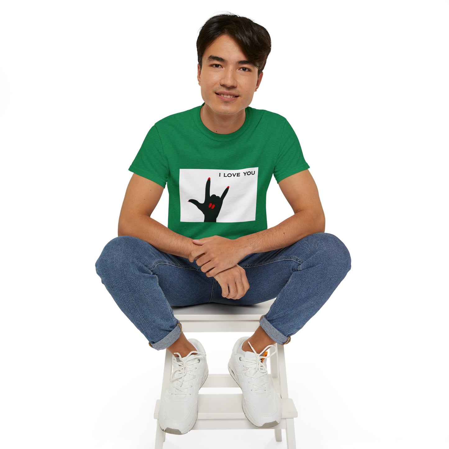 Unisex Ultra Cotton Tee "I LOVE YOU" Sign Language Hand