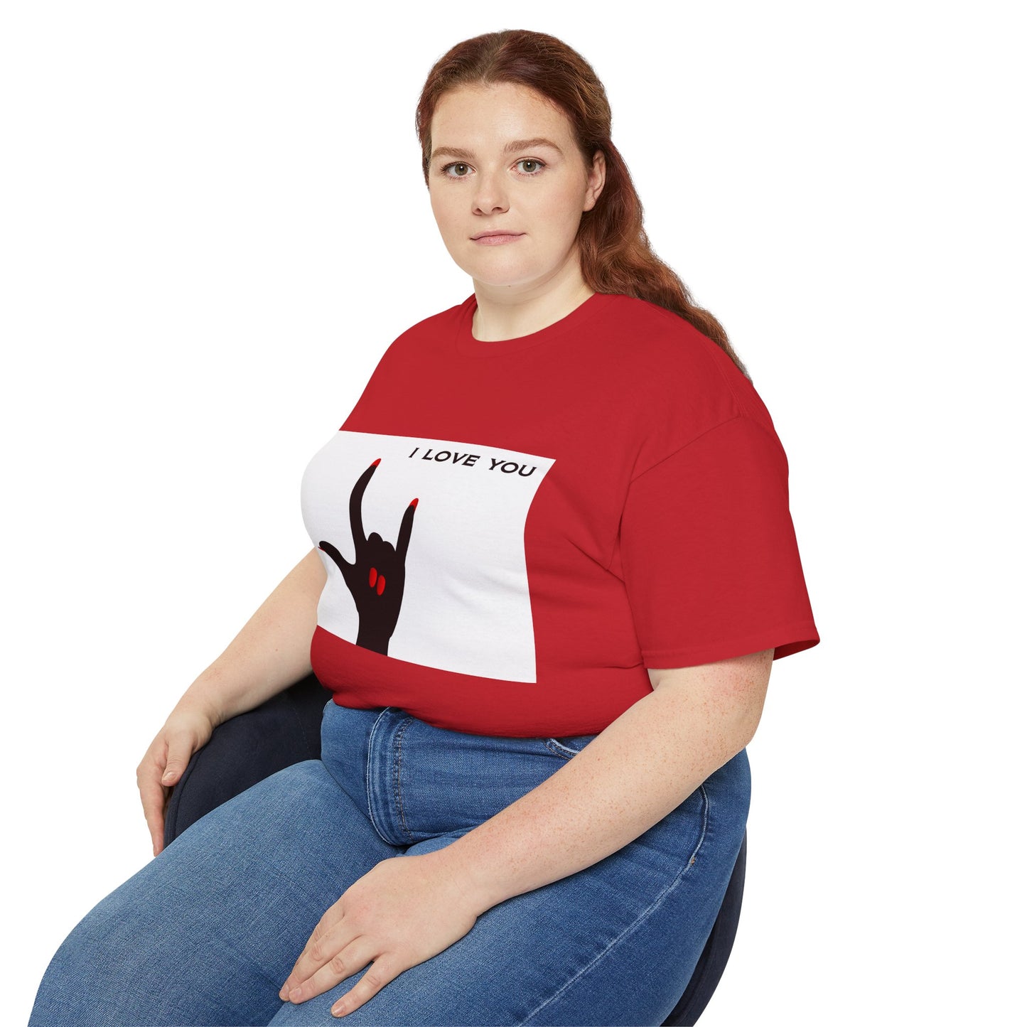 Unisex Ultra Cotton Tee "I LOVE YOU" Sign Language Hand