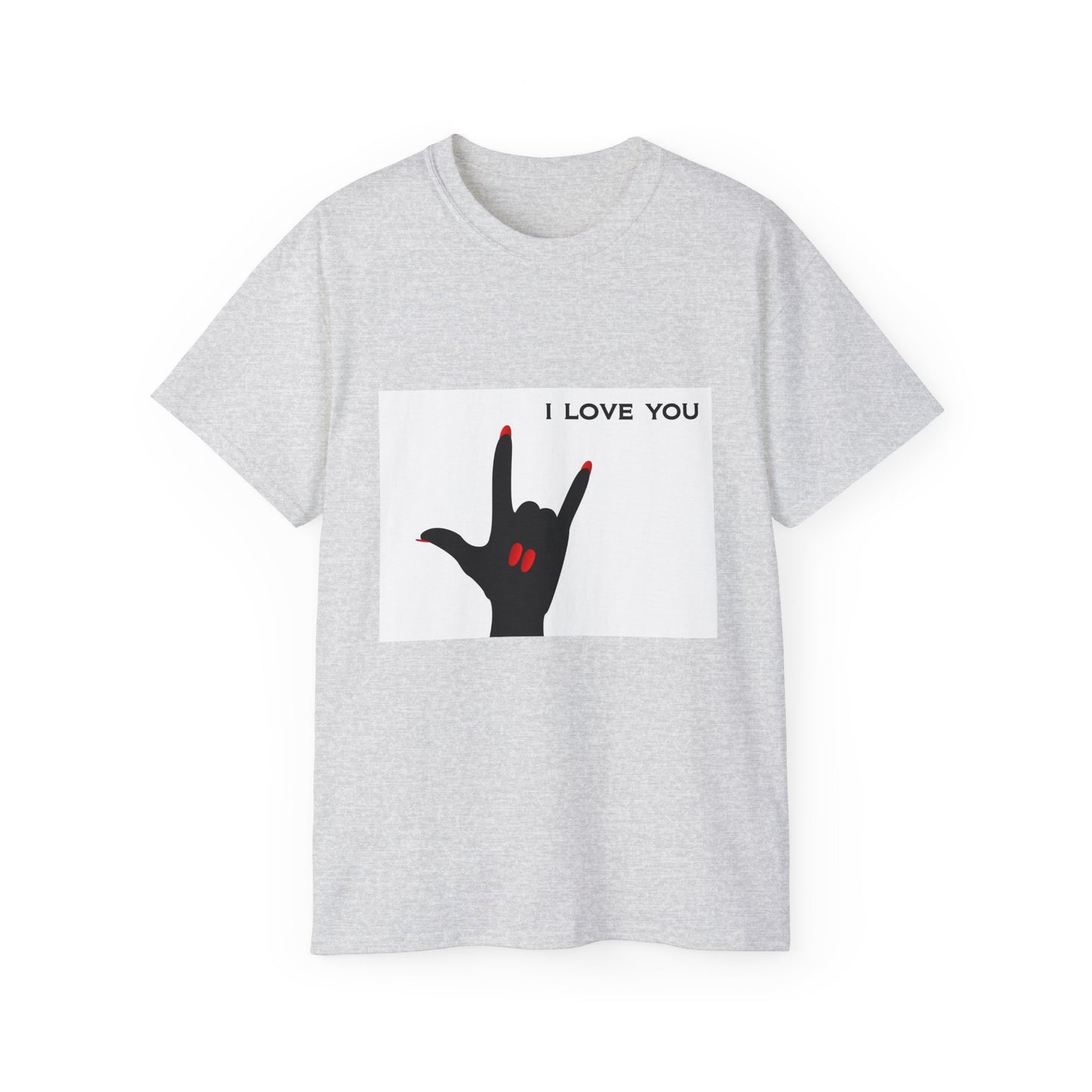 Unisex Ultra Cotton Tee "I LOVE YOU" Sign Language Hand