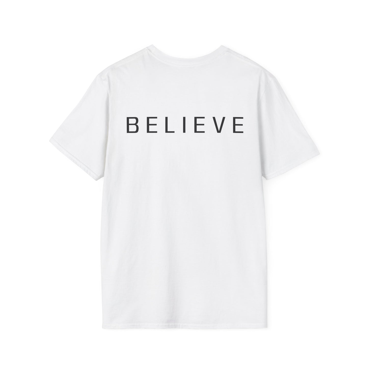 Believe Minimalist T‑Shirt — Inspirational Hand‑Line Art Tee